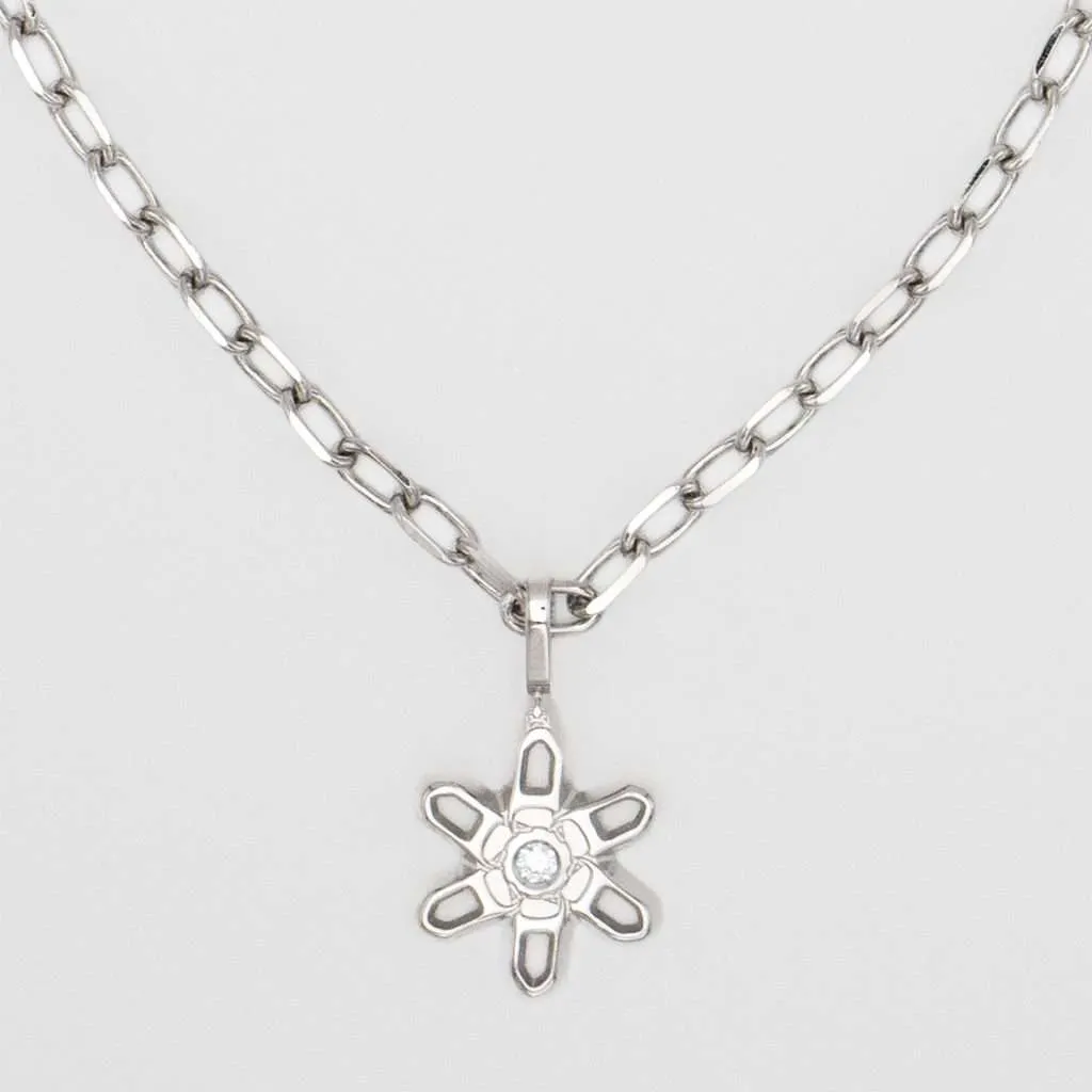 DAISY NECKLACE | WHITE GOLD