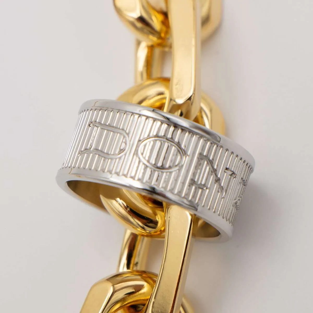 TILSON NECKLACE | GOLD · engraved ring detail
